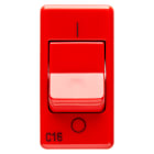 GEWISS - INTERRUTTORE AUTOMATICO MAGNETOTERMICO DIFFERENZIALE - PER LINEE DEDICATE - 1P+N 16A 3kA - CURVA C - 1 MODULO - ROSSO - SYSTEM