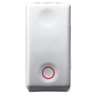 GEWISS - PULSANTE UNIPOLARE 250V ac - NC 10A - NEUTRO - SIMBOLO CERCHIO - 1 MODULO - SYSTEM WHITE