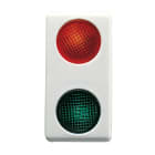 GEWISS - SPIA DI SEGNALAZIONE DOPPIA - 230V ac- ROSSO/VERDE - 1 MODULO - SYSTEM WHITE