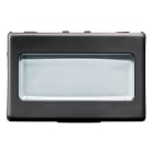 GEWISS - PULSANTE CON TARGA PORTANOME ILLUMINABILE 250V ac - NA 10A - 3 MODULI - SYSTEM BLACK
