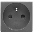 GEWISS - PRESA STANDARD FRANCESE 250V ac - 2P+T 16A - 2 MODULI - SYSTEM BLACK