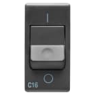GEWISS - INTERRUTTORE AUTOMATICO MAGNETOTERMICO 230V ac - 1P 16A 3kA CURVA C - 1 MODULO - SYSTEM BLACK