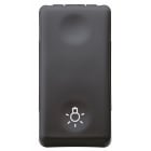 GEWISS - PULSANTE UNIPOLARE 250V ac - NA 10A - SIMBOLO LUCE - 1 MODULO - SYSTEM BLACK