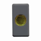 GEWISS - SPIA DI SEGNALAZIONE SINGOLA - 12/24/250V - GIALLO - 1 MODULO - SYSTEM BLACK