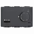 GEWISS - TERMOSTATO ELETTRONICO ESTATE/INVERNO-CON REGOLAZIONE A MANOPOLA-LED SEGNALAZIONE-230Vac 50/60Hz-3 MODULI-SYSTEM BLACK