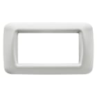 GEWISS - PLACCA TOP SYSTEM - IN TECNOPOLIMERO FINITURA LUCIDA - 4 POSTI - BIANCO NUVOLA - SYSTEM