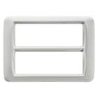 GEWISS - PLACCA TOP SYSTEM - IN TECNOPOLIMERO FINITURA LUCIDA - 12 POSTI (6+6 SOVRAPPOSTI) - BIANCO NUVOLA - SYSTEM