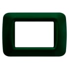 GEWISS - PLACCA TOP SYSTEM - IN TECNOPOLIMERO FINITURA LUCIDA - 3 POSTI - VERDE RACING - SYSTEM