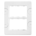 GEWISS - PLACCA COMPACT - AUTOPORTANTE - 6 POSTI (3+3 SOVRAPPOSTI) - BIANCO NUVOLA - SYSTEM