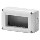 GEWISS - CONTENITORE PER APPARECCHI SYSTEM - PROTETTO - 4 POSTI - GRIGIO RAL 7035 - IP40