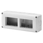 GEWISS - CONTENITORE PER APPARECCHI SYSTEM - ORIZZONTALE PROTETTO - 6 POSTI - MODULO 3x2 - GRIGIO RAL 7035 - IP40
