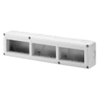 GEWISS - CONTENITORE PER APPARECCHI SYSTEM - ORIZZONTALE PROTETTO - 12 POSTI - MODULO 4x3 - GRIGIO RAL 7035 - IP40