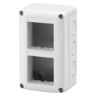 GEWISS - CONTENITORE PER APPARECCHI SYSTEM - VERTICALE PROTETTO - 4 POSTI - MODULO 2x2 - GRIGIO RAL 7035 - IP40