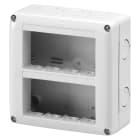 GEWISS - CONTENITORE PER APPARECCHI SYSTEM - VERTICALE PROTETTO - 8 POSTI - MODULO 4x2 - GRIGIO RAL 7035 - IP40