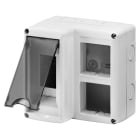 GEWISS - CONTENITORE PROTETTO PER INSTALLAZIONE COMBINATA DIN E SYSTEM - 2 MODULI DIN - 4 MODULI SYSTEM - MODULO 2X2 - IP40 - GRIGIO RAL 7035