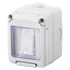 GEWISS - CONTENITORE COMPLETO APPARECCHI SYSTEM STAGNO - CON INTERRUTTORE BIPOLARE 16AX - IP55 - GRIGIO RAL 7035