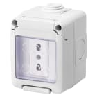 GEWISS - CONTENITORE COMPLETOAPPARECCHI SYSTEM STAGNO - CON PRESA 2P+T 16 A BIVALENTE - STANDARD ITALIANO - IP55 - GRIGIO RAL 7035