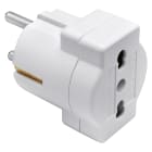 GEWISS - ADATTATORE SEMPLICE - 2P+T 16A STANDARD TEDESCO - USCITA 2P+T 16A STANDARD ITALIANO/TEDESCO - BIANCO