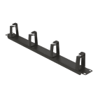 GEWISS - PANNELLO PASSACAVI 19"- CON 4 ANELLI - 1U - NERO