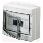GEWISS - CENTRALINO PREDISPOSTO PER ALLOGGIAMENTO MORSETTIERE - STANDARD TEDESCO - 12MODULI - IP65 - EQUIPAGGIATO CON MORSETTIERA - PORTA TRASPARENTE FUMÉ