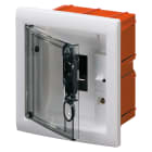 GEWISS - CENTRALINO PROTETTO - DA INCASSO - PORTA TRASPARENTE FUMÉ CON TELAIO ESTRAIBILE - 4 MODULI IP40