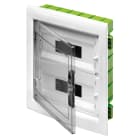 GEWISS - CENTRALINO PROTETTO - GREEN WALL - PER PARETI MOBILI E CARTONGESSO - PORTA TRASPARENTE FUMÉ CON TELAIO ESTRAIBILE - 24 (12X2) MODULI IP40