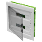 GEWISS - CENTRALINO PROTETTO - GREEN WALL - PER PARETI MOBILI E CARTONGESSO - PORTA TRASPARENTE FUMÉ CON TELAIO ESTRAIBILE - 36 (18X2) MODULI IP40