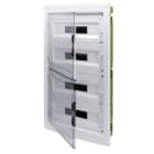 GEWISS - CENTRALINO PROTETTO - GREEN WALL - PER PARETI MOBILI E CARTONGESSO - PORTA TRASPARENTE FUMÉ CON TELAIO ESTRAIBILE - 72 (18X4) MODULI IP40