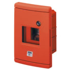 GEWISS - CENTRALINO PER INCASSO STAGNO PER EMERGENZA - 4 MODULI - GUIDA EN50022 - ROSSO RAL 3000