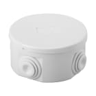 GEWISS - CASSETTA DI DERIVAZIONE CON COPERCHIO BASSO A PRESSIONE - IP44 -DIMENSIONI INTERNE Ø 80X40 -PARETI CON PASSACAVI - GRIGIO RAL 7035