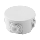 GEWISS - CASSETTA DI DERIVAZIONE CON COPERCHIO BASSO A PRESSIONE - IP44 - DIMENSIONI INTERNE Ø 80X40 - PARETI CON PASSACAVI - GWT960ºC - GRIGIO RAL 7035