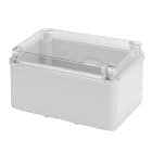 GEWISS - CASSETTA DI DERIVAZIONE CON FONDO AD ALTA CAPIENZA E COPERCHIO TRASPARENTE BASSO A VITE - IP56 - DIMENSIONI INTERNE 240X190X130 - PARETI LISCE-GRIGIO