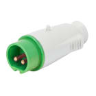 GEWISS - SPINA MOBILE DIRITTA - IP44 - 2P 16A 20-25V e 40-50V 100-200HZ - VERDE - 4H - CABLAGGIO A VITE