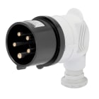 GEWISS - SPINA MOBILE A 90° - IP44 - 3P+N+T 16A 480-500V 50/60HZ - NERO - 7H - CABLAGGIO A VITE