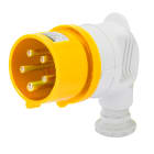 GEWISS - SPINA MOBILE A 90° - IP44 - 2P+T 32A 100-130V 50/60HZ - GIALLO - 4H - CABLAGGIO A VITE