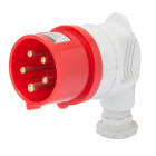 GEWISS - SPINA MOBILE A 90° - IP44 - 3P+N+T 32A 380-415V 50/60HZ - ROSSO - 6H - CABLAGGIO A VITE