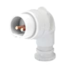 GEWISS - SPINA MOBILE A 90° - IP44 - 2P 32A 20-25 e 40-50V 50-60HZ c.c. - BIANCO - 10H - CABLAGGIO A VITE