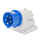 GEWISS - SPINA FISSA DA PARETE A 90° - IP44 - 3P+N+T 32A 200-250V 50/60HZ - BLU - 9H - CABLAGGIO A VITE