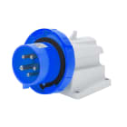 GEWISS - SPINA FISSA DA PARETE A 90° - IP67 - 2P+T 32A 200-250V 50/60HZ - BLU - 6H - CABLAGGIO A VITE