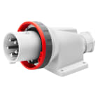 GEWISS - SPINA FISSA DA PARETE A 90° - IP67 - 3P+N+T 63A 380-415V 50/60HZ - ROSSO - 6H - CABLAGGIO A MANTELLO