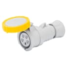 GEWISS - PRESA MOBILE DIRITTA HP - IP66/IP67/IP68/IP69 - 3P+N+T 16A 100-130V 50/60HZ - GIALLO - 4H - CABLAGGIO A VITE