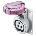 GEWISS - PRESA FISSA DA INCASSO A 10° - 3P 16A 20-25V 50-60HZ - VIOLA - S.R. - CABLAGGIO A VITE