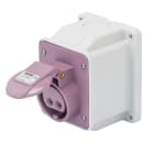 GEWISS - PRESA FISSA DA PARETE A 10° - IP44 - 3P 16A 20-25V 50-60HZ - VIOLA - S.R. - CABLAGGIO A VITE