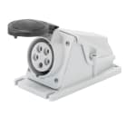 GEWISS - PRESA FISSA DA PARETE A 90° - IP44 - 3P+N+T 16A 480-500V 50/60HZ - NERO - 7H - CABLAGGIO A VITE