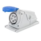 GEWISS - PRESA FISSA DA PARETE A 90° - IP44 - 2P+T 32A 200-250V 50/60HZ - BLU - 6H - CABLAGGIO A VITE