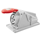 GEWISS - PRESA FISSA DA PARETE A 90° - IP44 - 3P+T 32A 380-415V 50/60HZ - ROSSO - 6H - CABLAGGIO A VITE