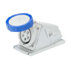GEWISS - PRESA FISSA DA PARETE A 90° - IP67 - 3P+N+T 32A 200-250V 50/60HZ - BLU - 9H - CABLAGGIO A VITE