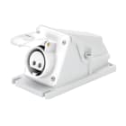 GEWISS - PRESA FISSA DA PARETE A 90° - IP44 - 3P 16A 40-50V 50-60HZ - BIANCO - 12H - CABLAGGIO A VITE