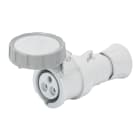 GEWISS - PRESA MOBILE DIRITTA HP - IP66/IP67/IP68/IP69 - 2P+T 32A >250V c.c. - GRIGIO - 8H - CABLAGGIO A VITE