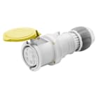 GEWISS - PRESA MOBILE DIRITTA HP - IP44/IP54 - 2P+T 63A 100-130V 50/60HZ - GIALLO - 4H - CABLAGGIO A MANTELLO